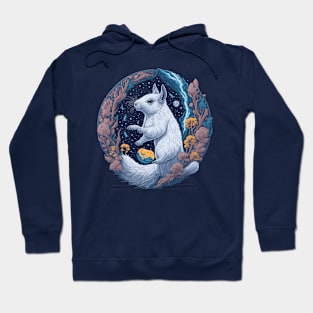 White Squirrel at Night Time Hoodie